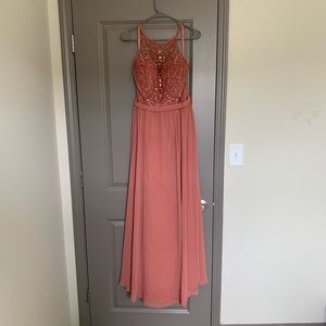 Kennedy blue Melanie-beaded bridesmaid dress